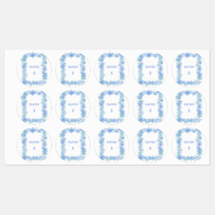 Etiquetas Minimalistas de Copo de Nieve para Invie