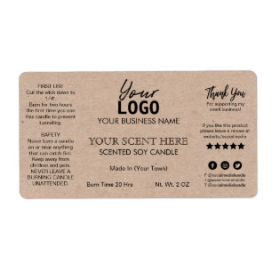 Etiquetas Minimalistas de velas de soja perfumadas