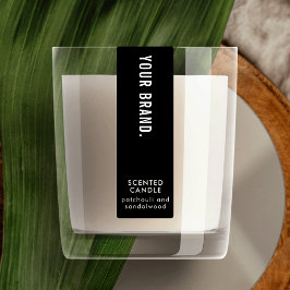 Etiquetas Mínimo negro Jar de Vela delgada vertical impermea