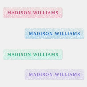 Etiquetas Moda Girly Purpurina Ropa personalizada moderna