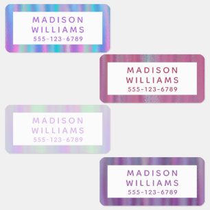 Etiquetas Moda Girly Ropa de nombre personalizada moderna