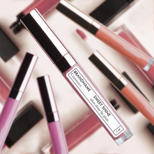 Etiquetas Moda Purpurina púrpura borde Lip Tint Gloss Produc