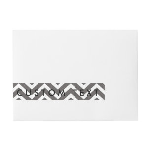Etiquetas modernas Chevron gris y blanco envolvent