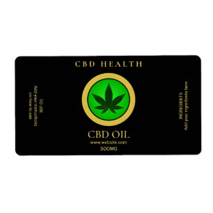 Etiquetas modernas de aceite del CBD