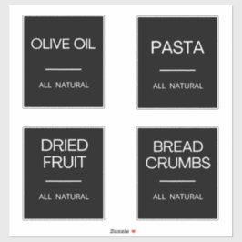 Etiquetas modernas de almacenamiento de paneles de