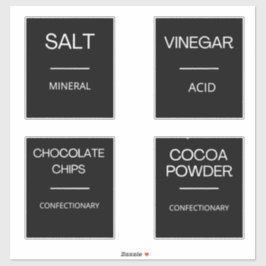 Etiquetas modernas de almacenamiento de paneles de