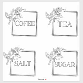 Etiquetas modernas de almacenamiento de paneles de