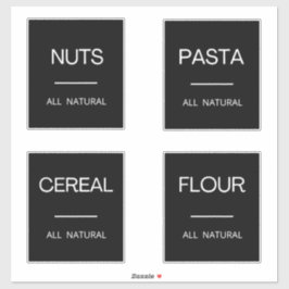 Etiquetas modernas de almacenamiento de paneles de