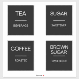 Etiquetas modernas de almacenamiento de paneles de