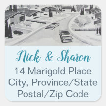 Etiquetas modernas de dirección de Sello para sobr