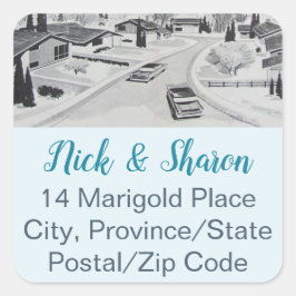 Etiquetas modernas de dirección de Sello para sobr