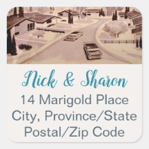 Etiquetas modernas de dirección de Sello para sobr