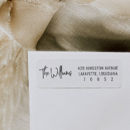 Etiquetas modernas de direcciones de retorno de di