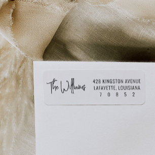 Etiquetas modernas de direcciones de retorno de di