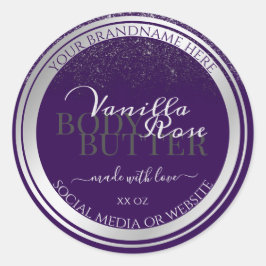 Etiquetas modernas de embalaje de productos púrpur