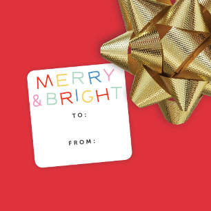 Etiquetas modernas de regalo de ferry y regalo bri