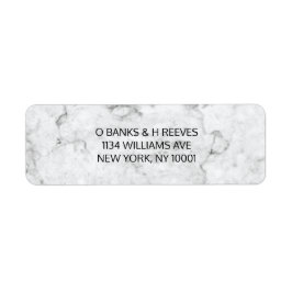 Etiquetas modernas de retorno de mármol