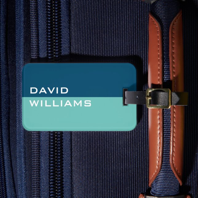 Etiquetas modernas personalizadas para el equipaje (Anverso In situ 4)