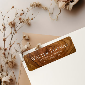 Etiquetas modernas y elegantes de devolución de ma