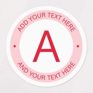 Etiquetas Monograma de estilo de logotipo moderno   Rojo y B