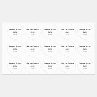 Etiquetas monograma simple personalizado añada su nombre bod