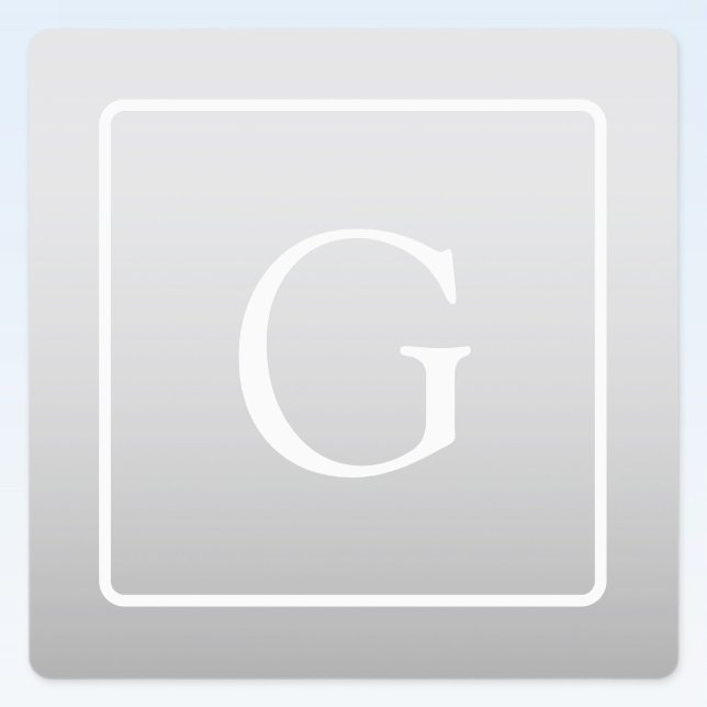 Etiquetas Monograma sutil gradiente gris claro (Subido por el creador)