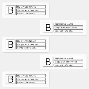 Etiquetas Monograma y nombre comercial elegantes (u otro tex
