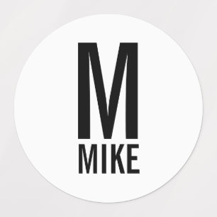 Etiquetas Monograma y nombre personalizados modernos