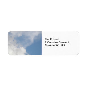 Etiquetas mullidas del personalizado de las nubes