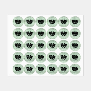 Etiquetas Música verde y máscaras griegas de teatro