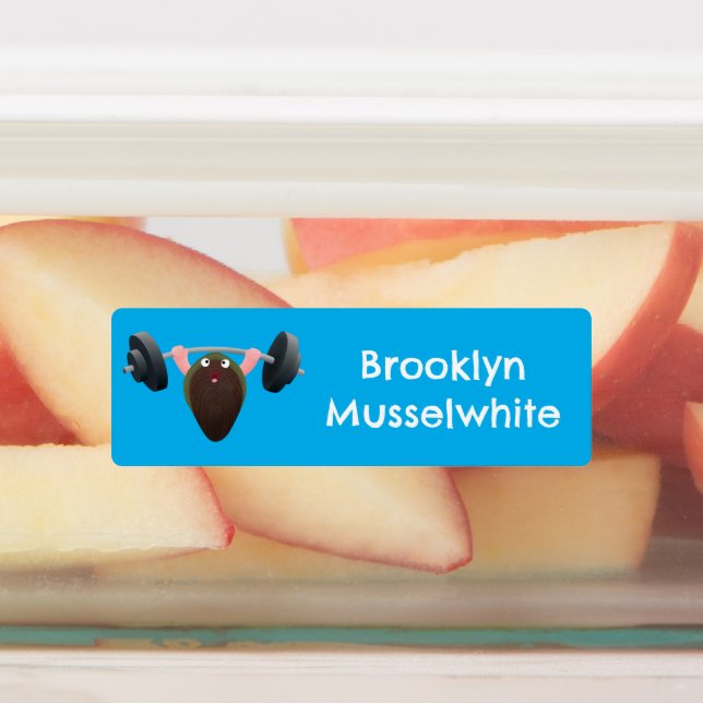 Etiquetas Mussel divertido trabajando personalizado personal (Fijada)