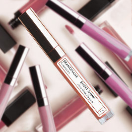 Etiquetas Naranja de roya Purpurina borde Lip Tint Gloss Pro