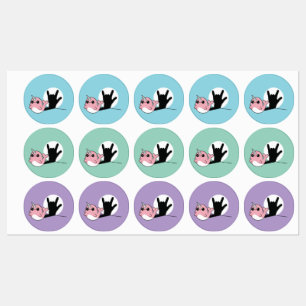 Etiquetas Narwhal rosado ASL te amo - Diseño de cultura sord