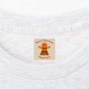 Etiquetas Navidades Fiesta Gingerbread Personalizado