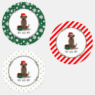 Etiquetas Navidades Santa Chocolate Labrador Recupera curios
