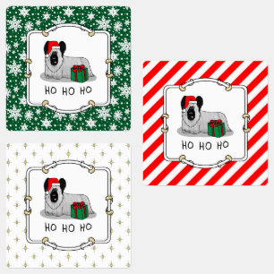 Etiquetas Navidades Santa Claus Gorra Skye Terrier (plata)