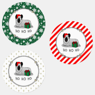 Etiquetas Navidades Santa Claus Gorra Skye Terrier (plata)