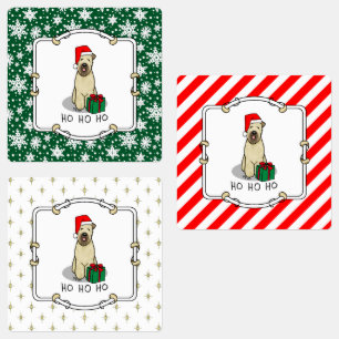 Etiquetas Navidades Santa Wheaten Terrier (trigo 1b2)