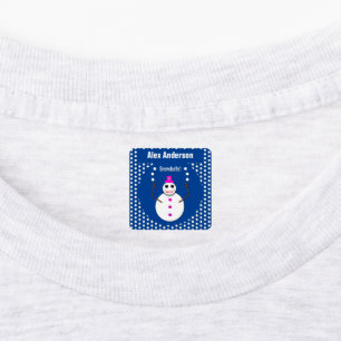 Etiquetas Navidades Snowlady Malabando bolas de nieve Person