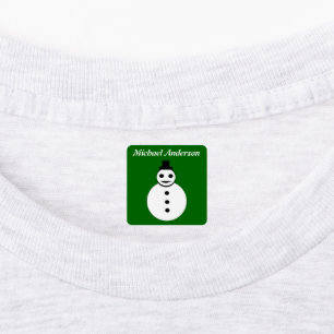 Etiquetas Navidades sonrientes Snowman Personalizado