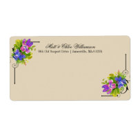 Etiquetas navieras victorianas con acentos florale