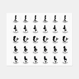 Etiquetas negras del Fiesta de la sirena