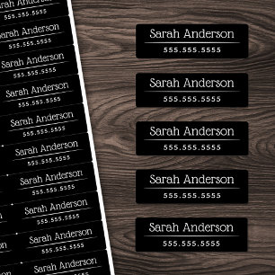 Etiquetas Negro clásico o cualquier número de nombre de colo