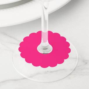 Etiquetas Neon Pink Personalizable Wine Glass