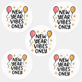 Etiquetas "New Year Vibes Only" Sticker