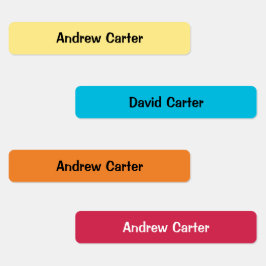 Etiquetas Niños coloridos y delgados de hierro a prueba de a