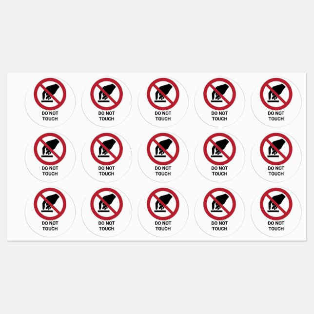 Etiquetas No tocar, Rótulo de prohibición (Hoja)