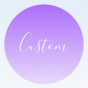 Etiquetas Nombre de escritura cursiva y ombre morado claro e