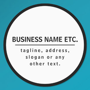 Etiquetas Nombre de la empresa y eslogan/otro texto Blanco