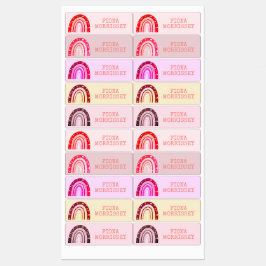 Etiquetas Nombre de los niños del arco iris coloridos